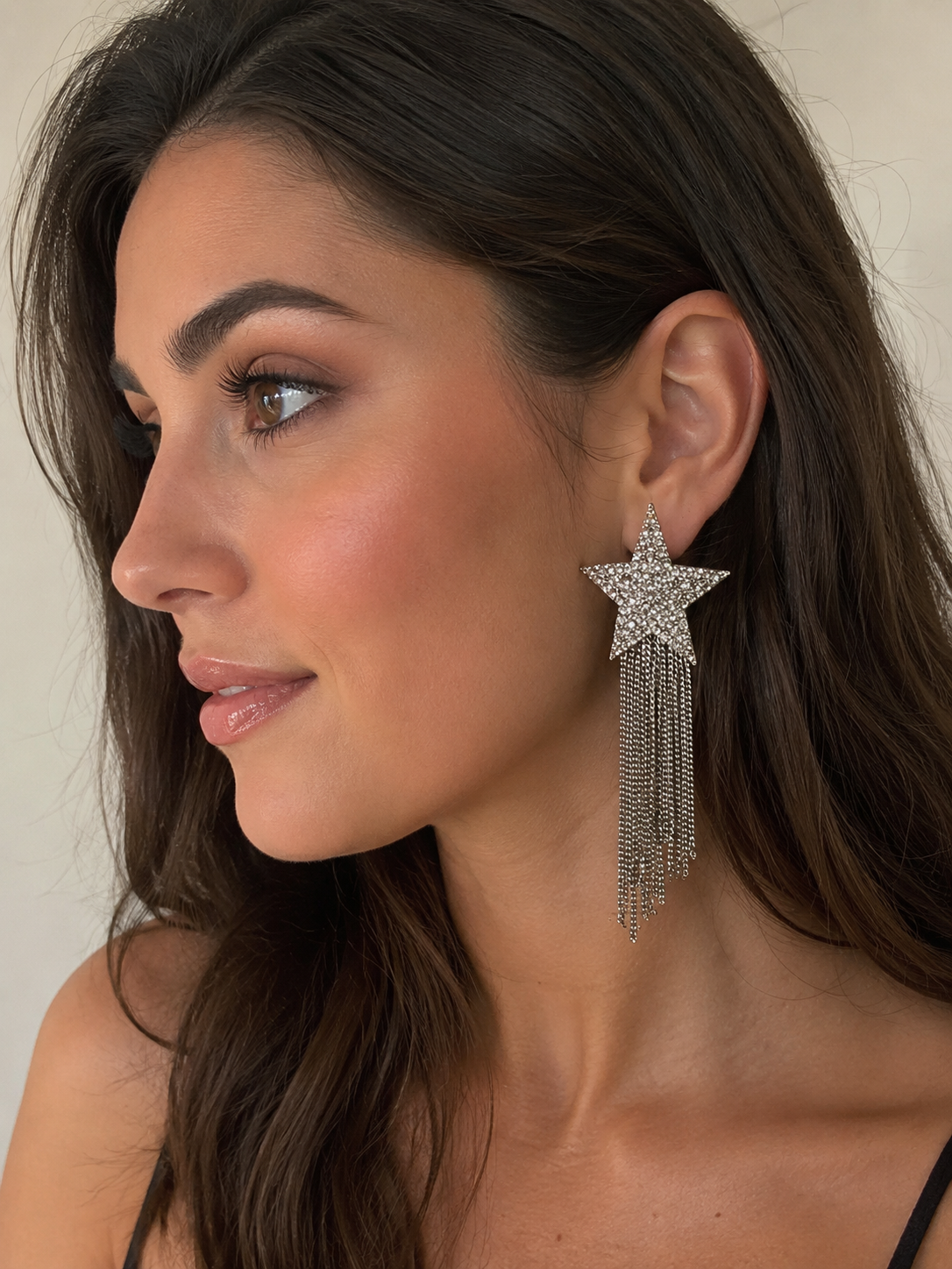 Star Chain Drop Earrings