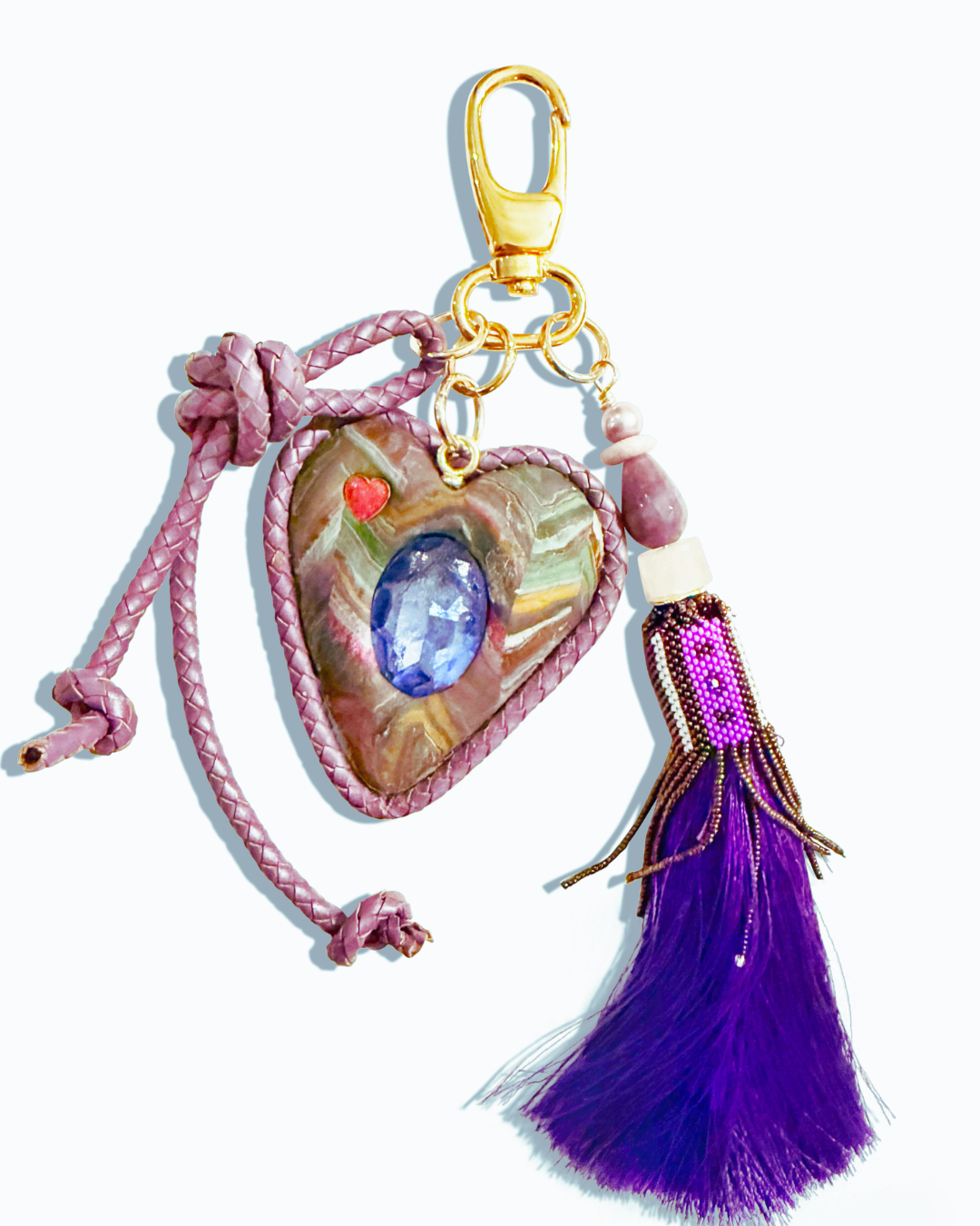 Purple Henna Purse Charm