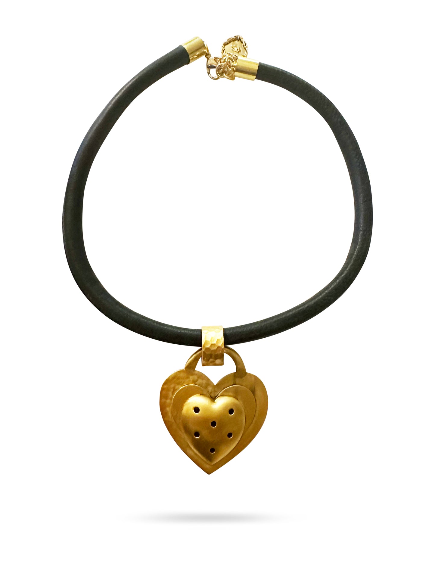 Thor Heart Gold Matt Choker Necklace