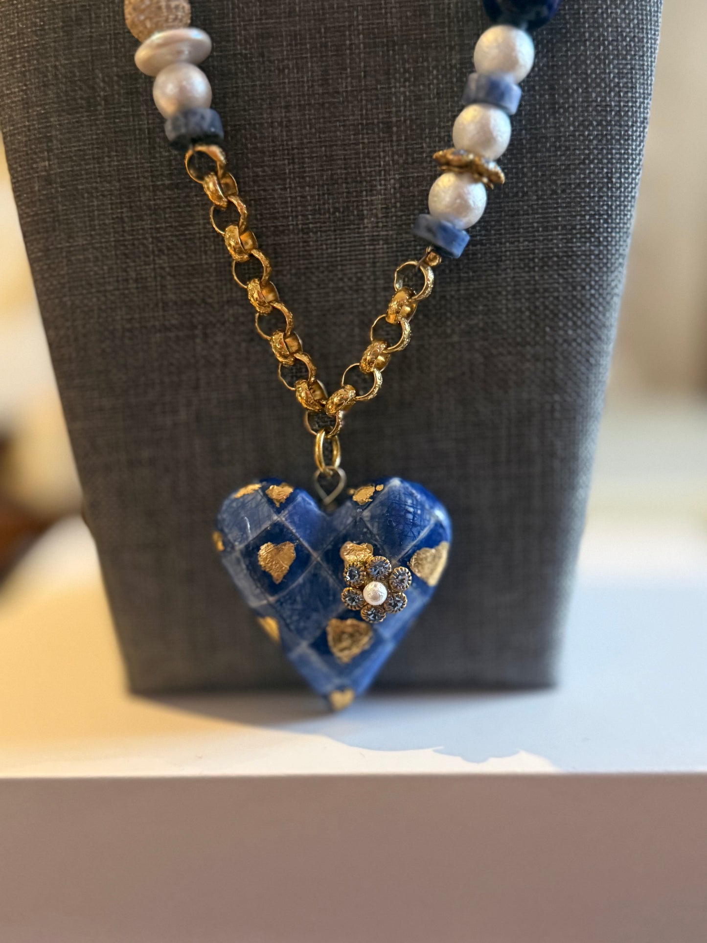 Florence Porcelain Heart Pendant Necklace