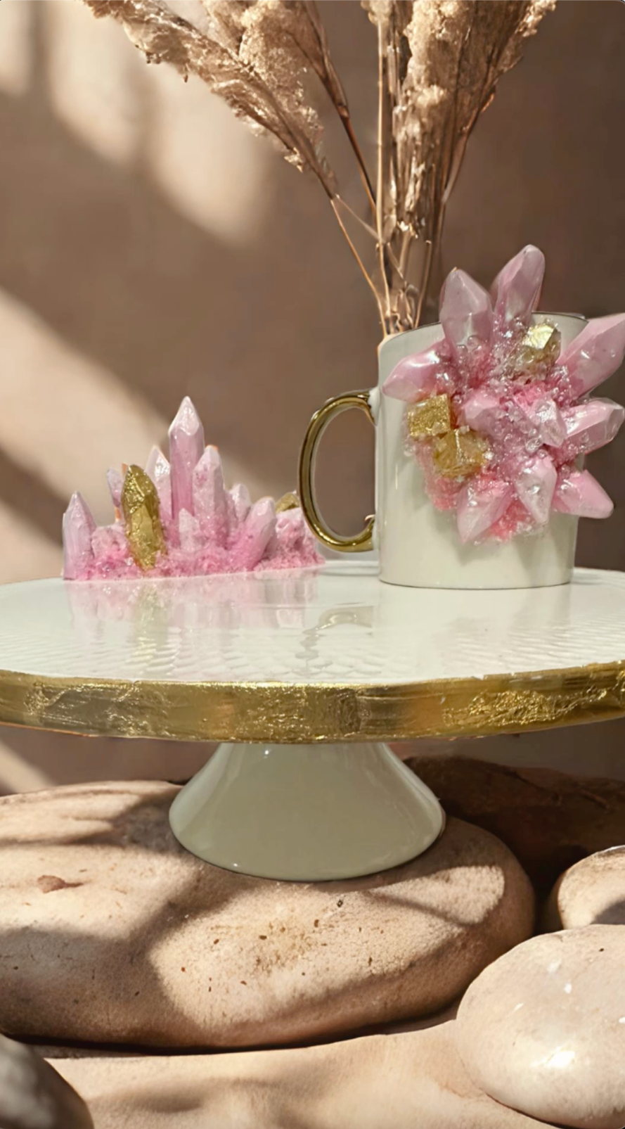 Prisim and Porcelain Mug with gold trim