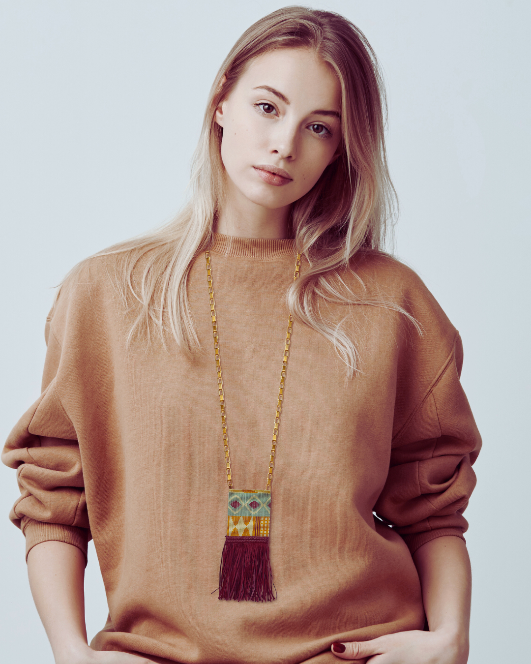 Boho Fringe long Necklace