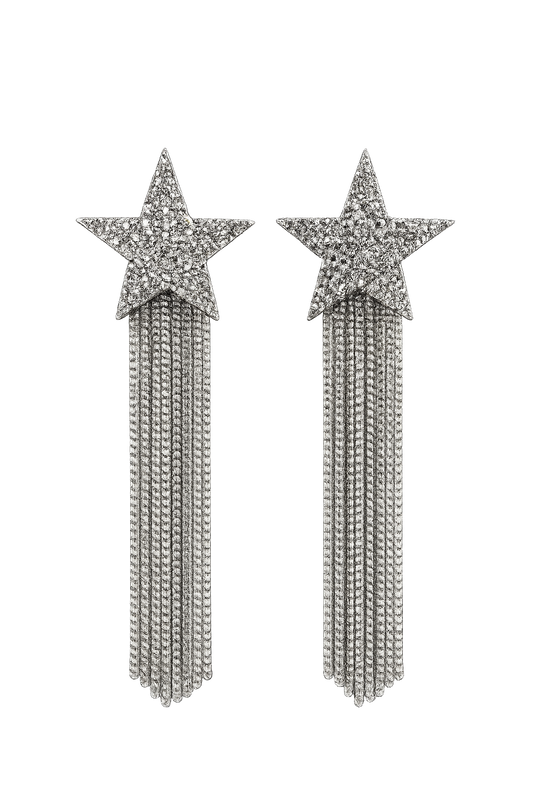 Star Chain Drop Earrings