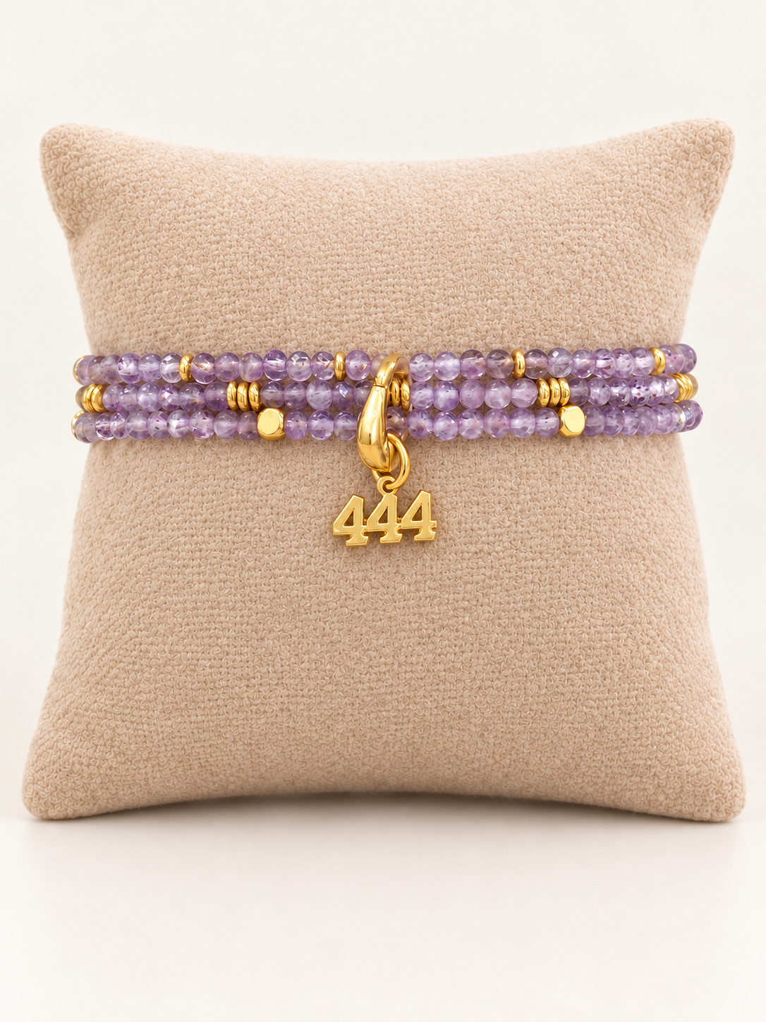 3 Strand Amethyst Gemstone Intentional Bracelet
