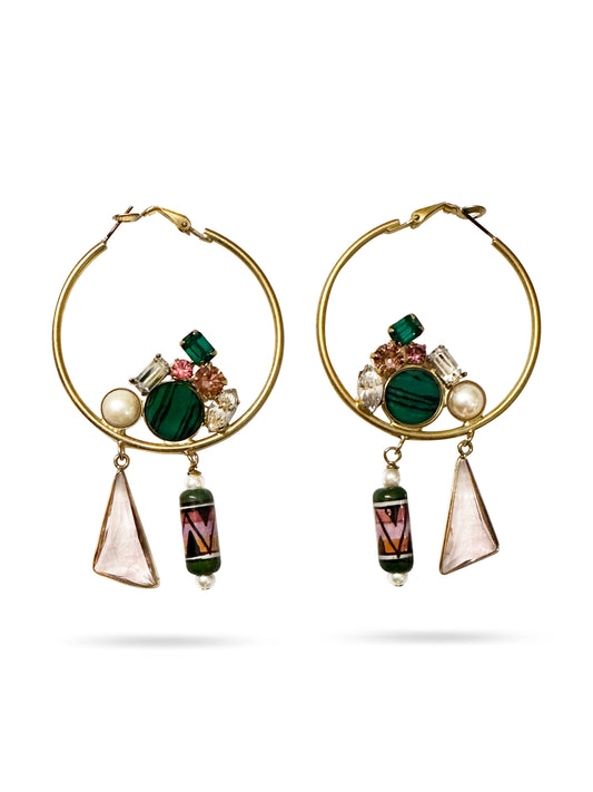 Mirror me Gold Matt Hoop Earrings