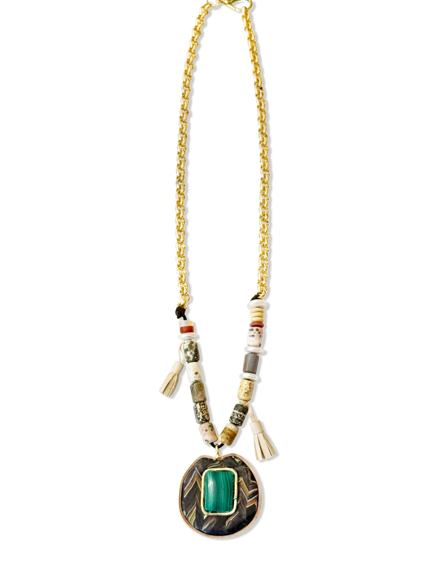 Mint Tea Long Statement Necklace