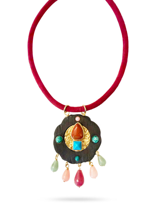 Safi Suede Statement Necklace