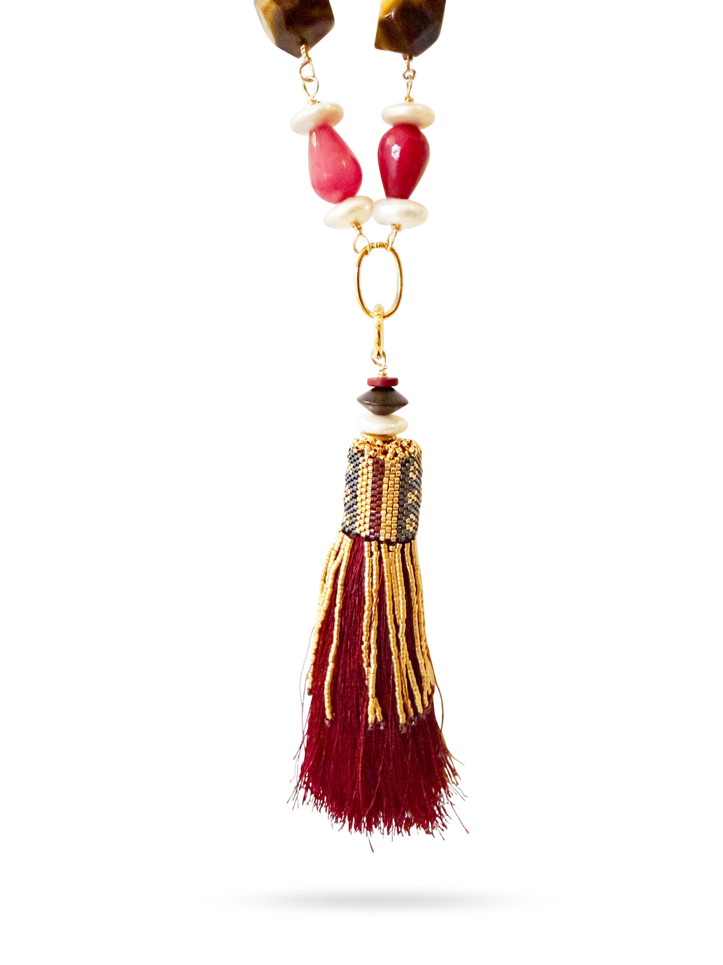 Pomegranate Long tassel Necklace