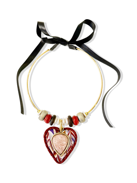 Casablanca Handmade heart Pendant Choker