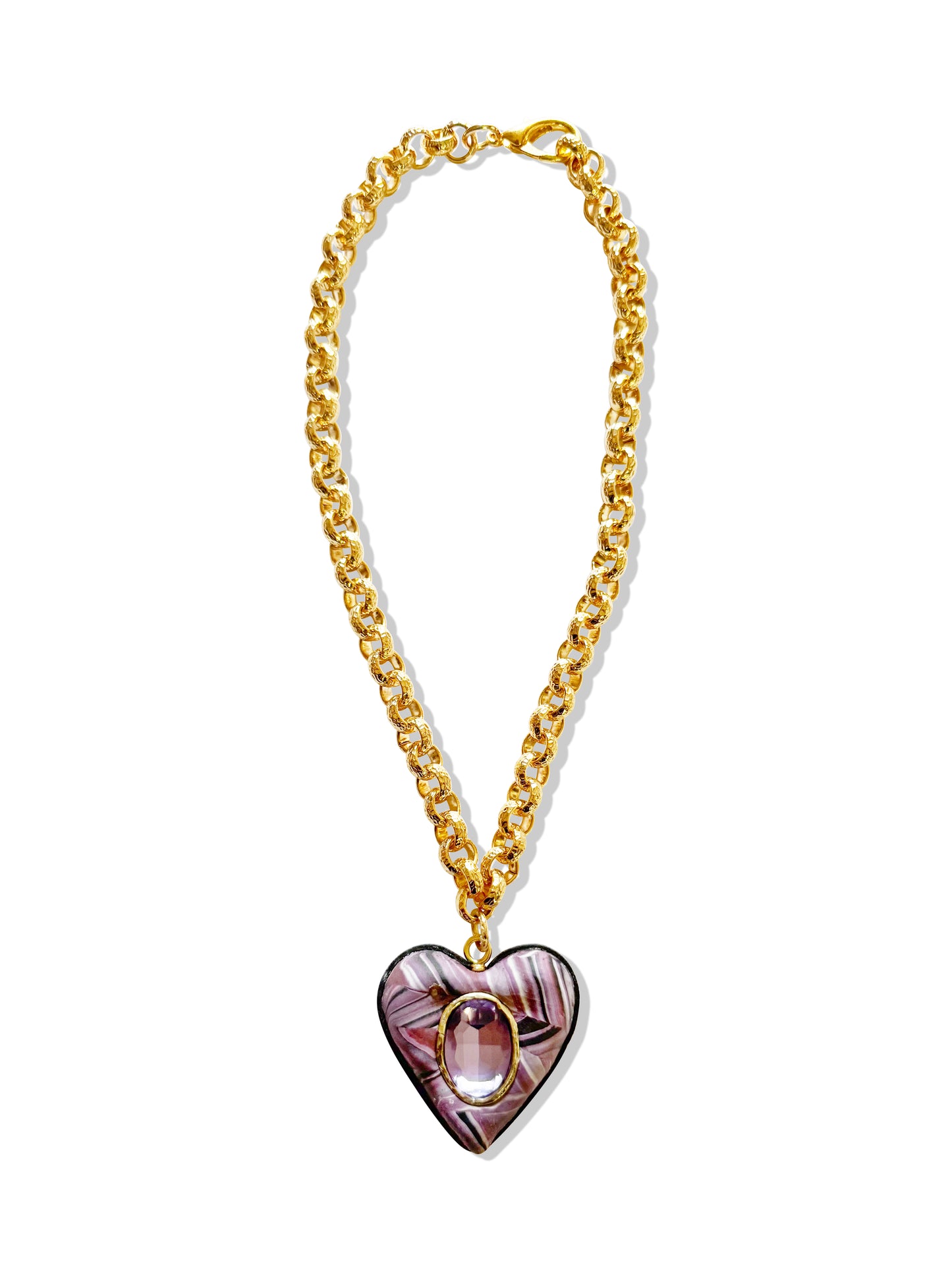 The Caftan Heart Pendant Statement Necklace