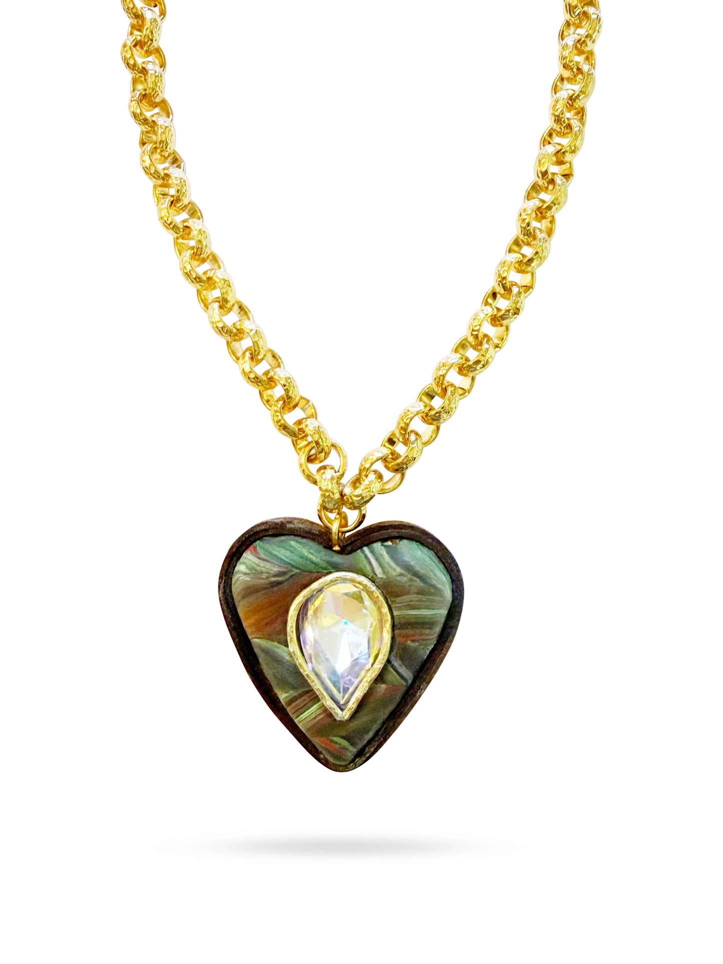 Sheba Heart Statement Necklace