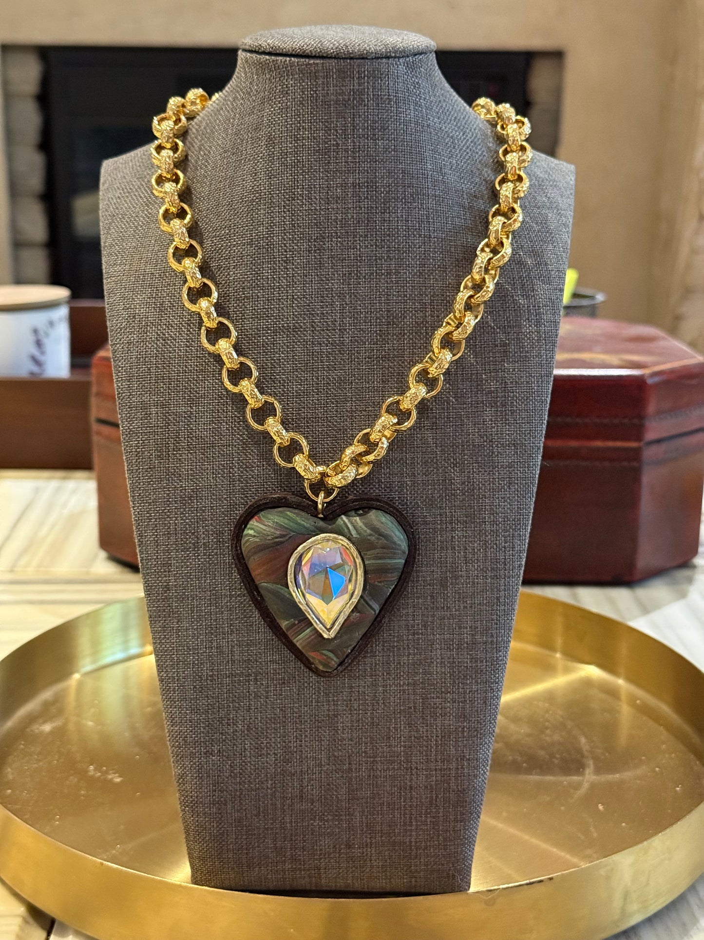 Sheba Heart Statement Necklace