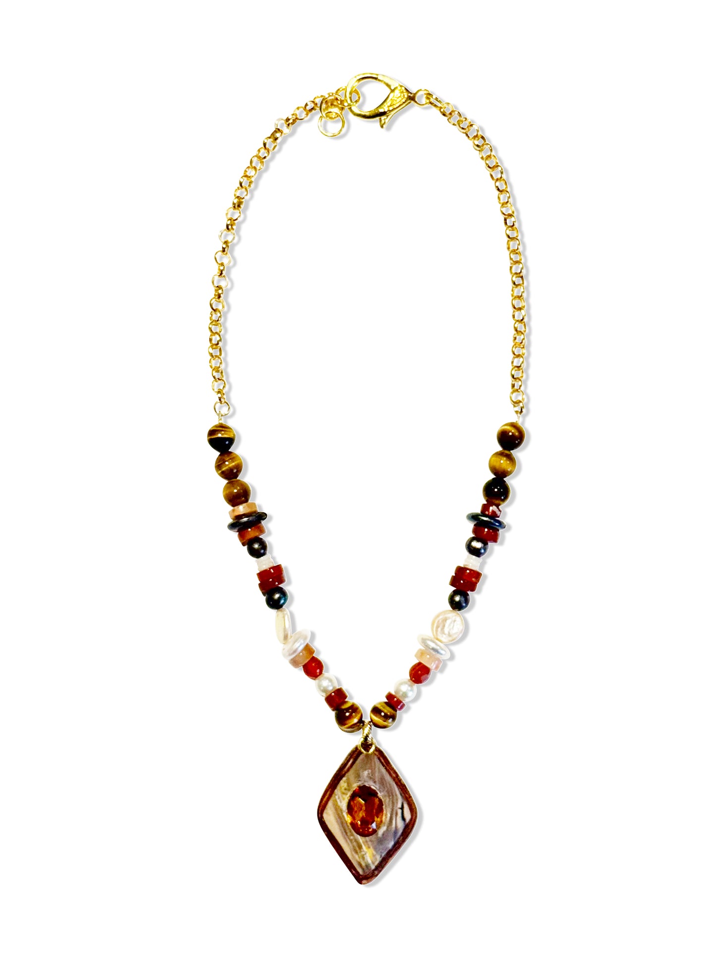 Raw Diamond Statement Necklace