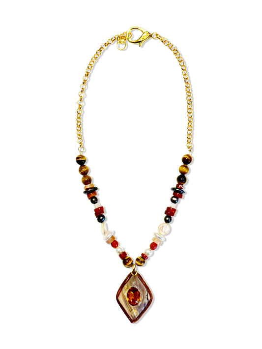 Raw Diamond Statement Necklace