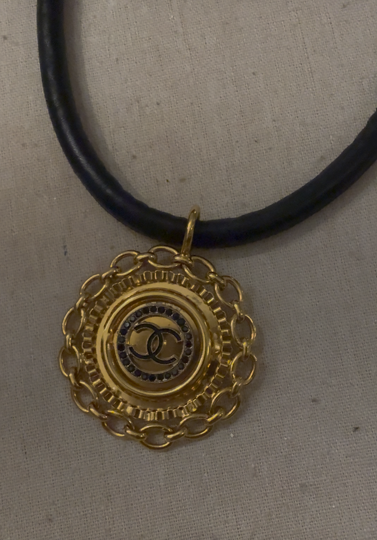 Vintage button Cc Necklace