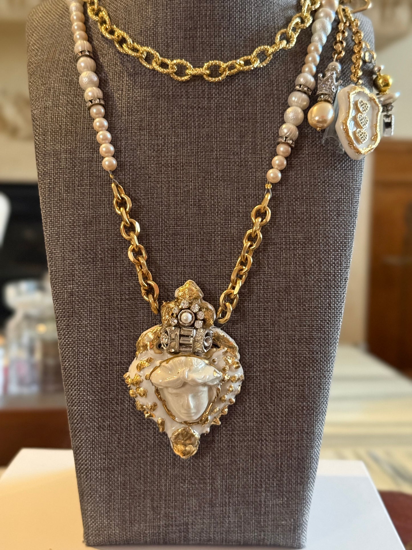 The Fountain of Truth Long Porcelain Necklace