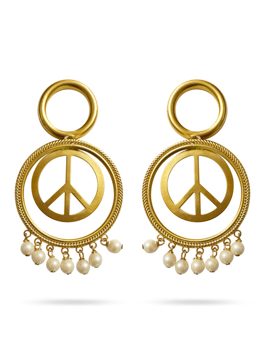 "About Peace" Statement Earrings