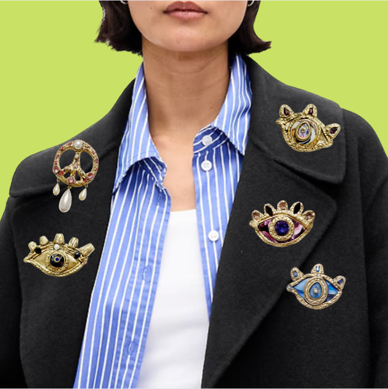 Blue Eye Handmade Pin / Brooch